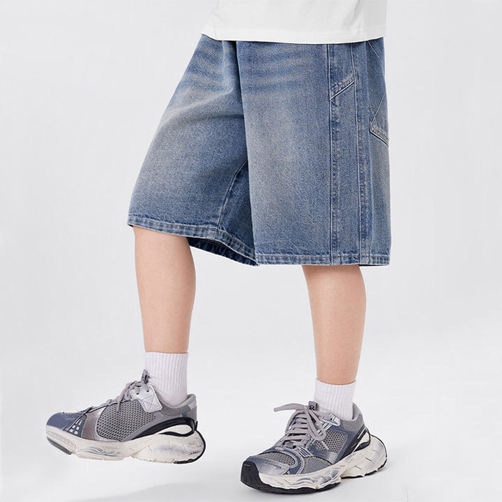 Boys casual denim shorts with unique details Mune Fashion