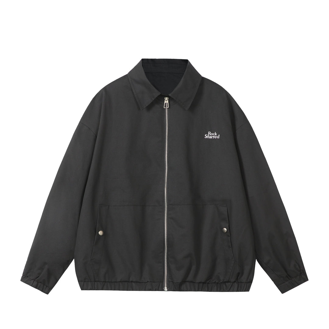 Unisex Lightweight Windbreaker with Shirt Collar, Zipper and Patch Pockets Mune Fashion
