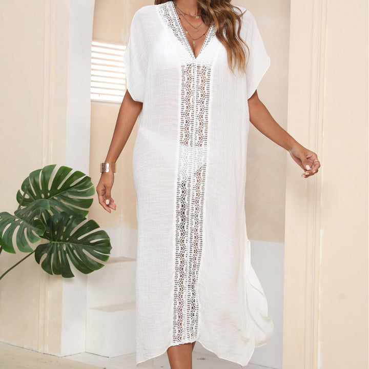 Women's elegant beach cover-up with crochet accents Mune Fashion