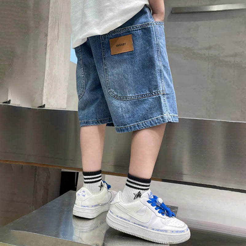 Boys casual denim shorts with practical pockets Mune Fashion 1784086487