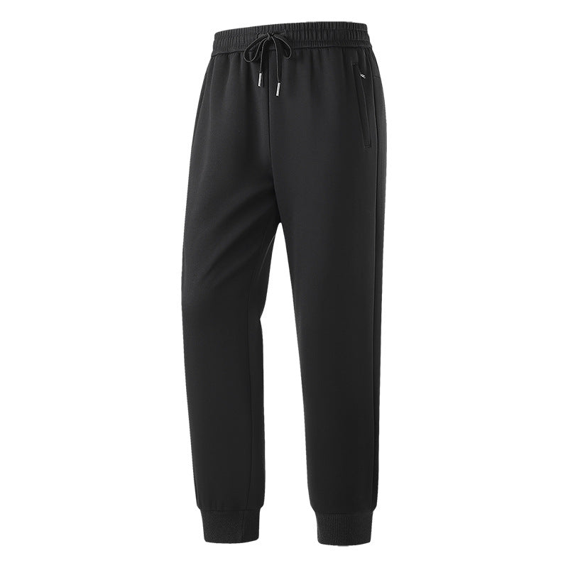 Men's Slim-Fit Leisure Pants made from breathable functional fleece with drawstring waistband, zip pockets & ribbed cuffs Mune Fashion