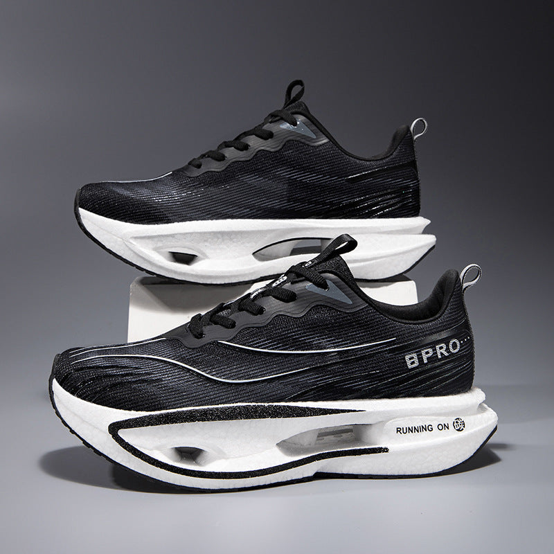 Unisex Performance Running Sneakers with Twist Closure, Shaped Hollow Chamber Midsole and Breathable Knit Upper Material Mune Fashion