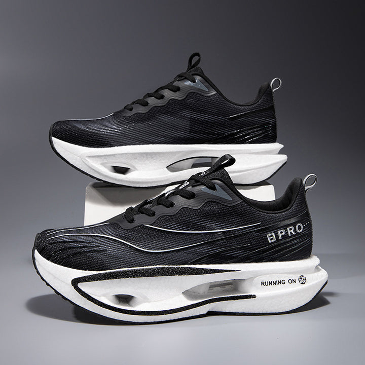 Unisex Performance Running Sneakers with Twist Closure, Shaped Hollow Chamber Midsole and Breathable Knit Upper Material Mune Fashion