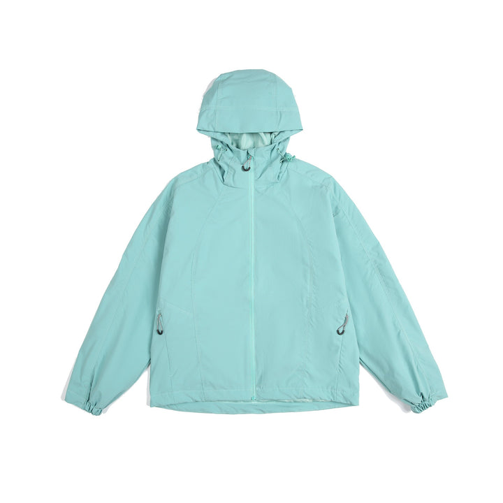 Women's lightweight windbreaker with hood, adjustable hem, and water-repellent function Mune Fashion