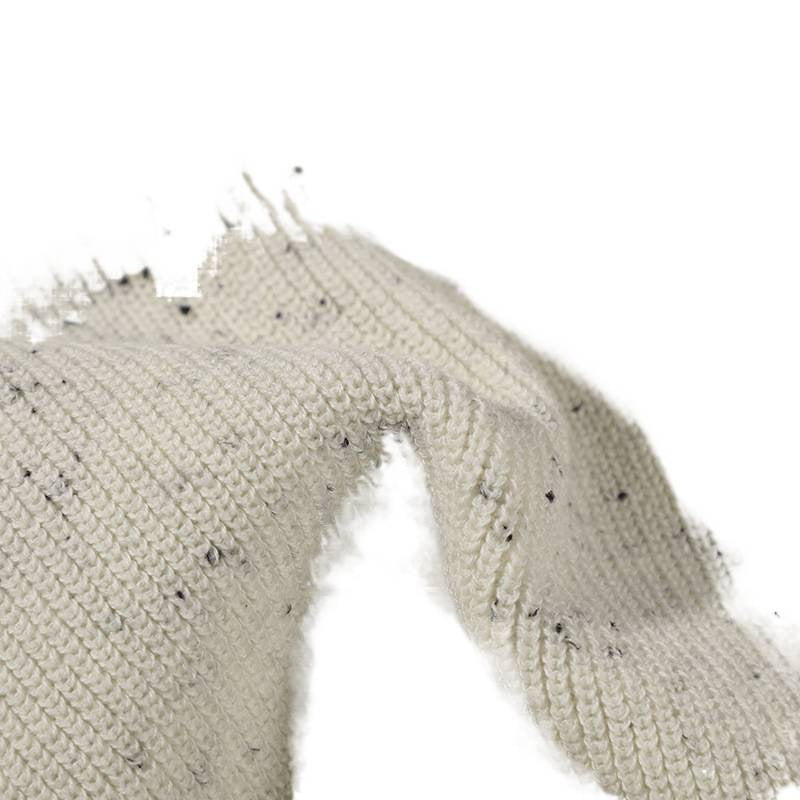 Unisex Large Round Neck Knitted Sweater made of Mélange Yarn with Dropped Shoulder Mune Fashion