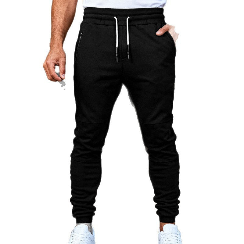 Men's nan tapered jogging pants with knee yoke, elastic drawstring waistband and zippered pockets Mune Fashion