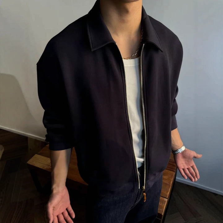 Men's Comfortable Zip-Up Sweat Jacket Mune Fashion
