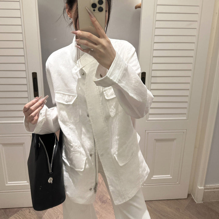 Women Casual Transitional Jacket with Practical Pockets Mune Fashion