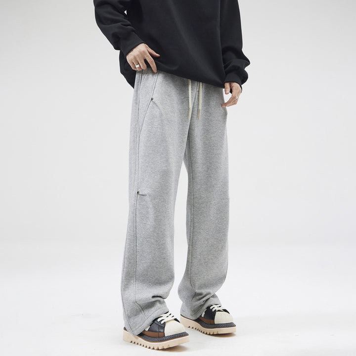 Unisex locker cut sweatpants with straight leg, elastic waistband and stitched back pockets Mune Fashion