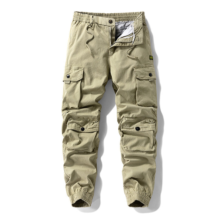 Men's Tech Cargo Jogger Pants with elastic drawstring waist, reinforced knee panels, and multifunctional pockets Mune Fashion