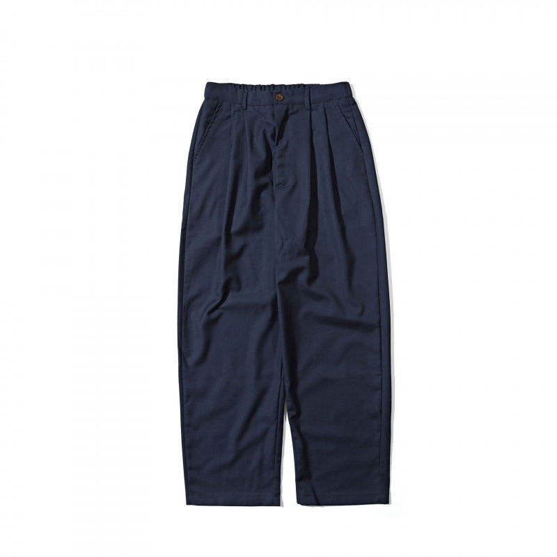 Women High-waisted Pleated Trousers with Relaxed Fit and Tapered Leg Mune Fashion