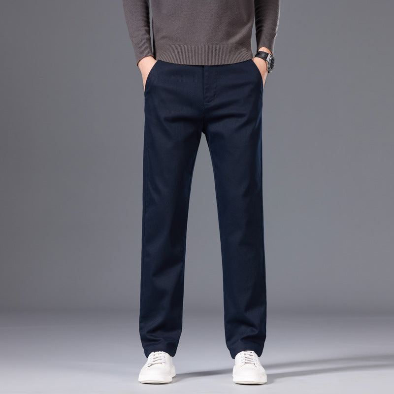 Men's classic straight cut chinos made of cotton blend with side pockets Mune Fashion