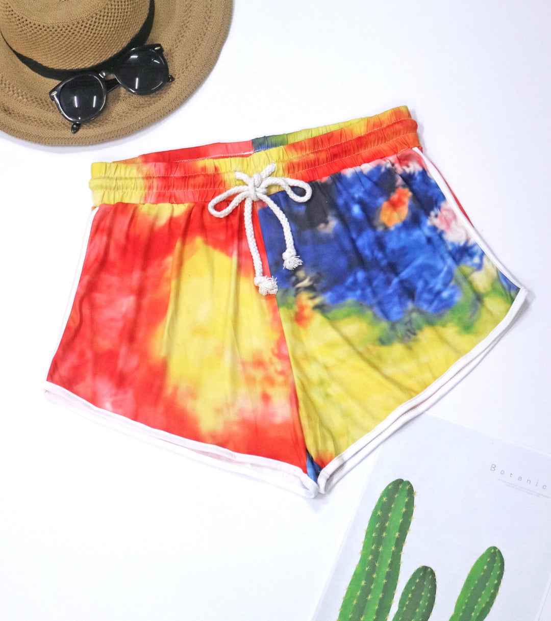 Ladies casual swim shorts with creative gradient Mune Fashion