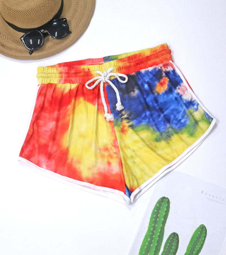 Ladies casual swim shorts with creative gradient Mune Fashion
