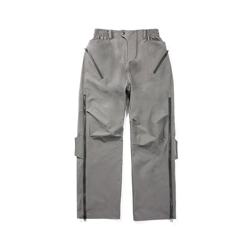 Men's Multifunctional Tech Cargo Pants with Side Zippers, Elastic Waistband and Tactical Flap Pockets Mune Fashion