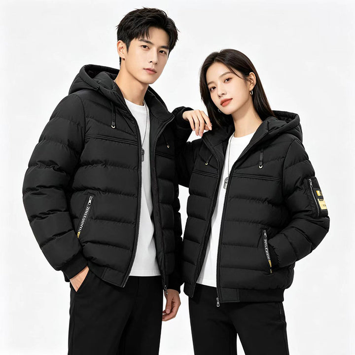 Men's quilted jacket with hood, windproof thermal insulation and utility pockets Mune Fashion