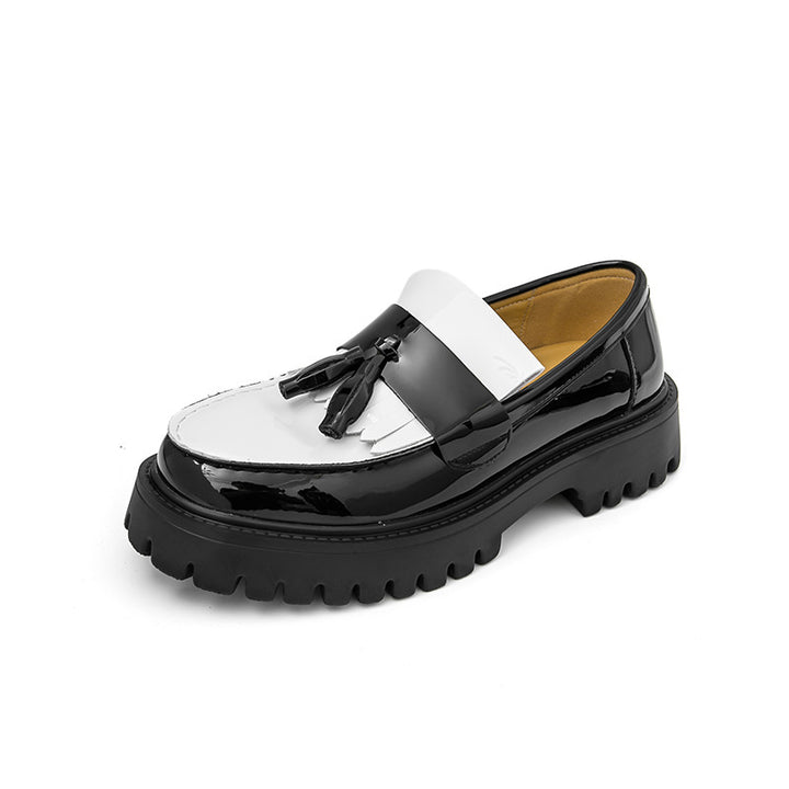 Women’s Platform Brogue Derby with distinctive profile sole and patent leather look Mune Fashion