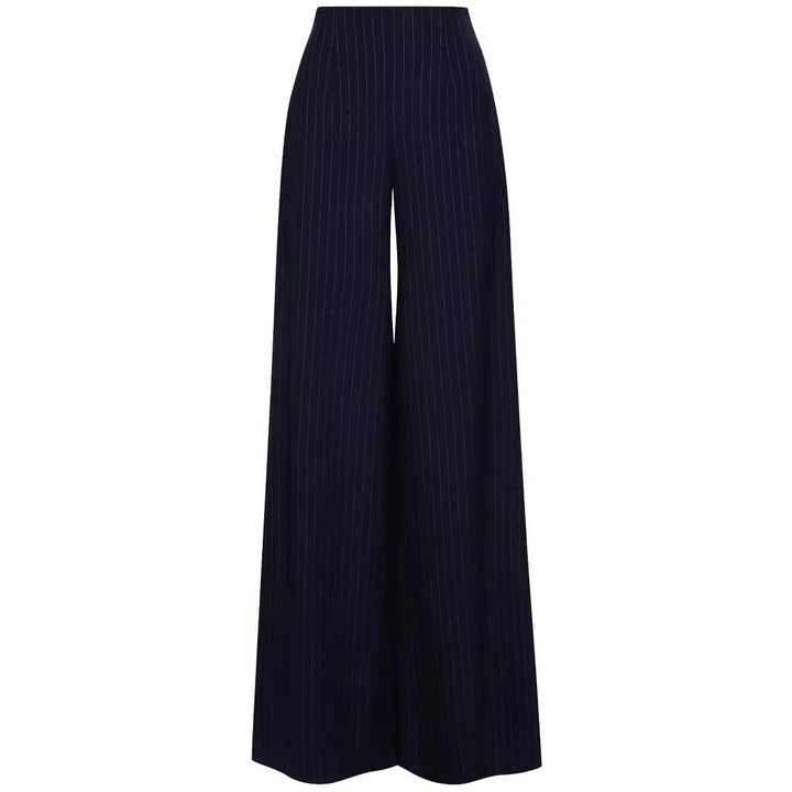 Women's High-Waisted Pleated Palazzo Pants with Wide Leg Mune Fashion