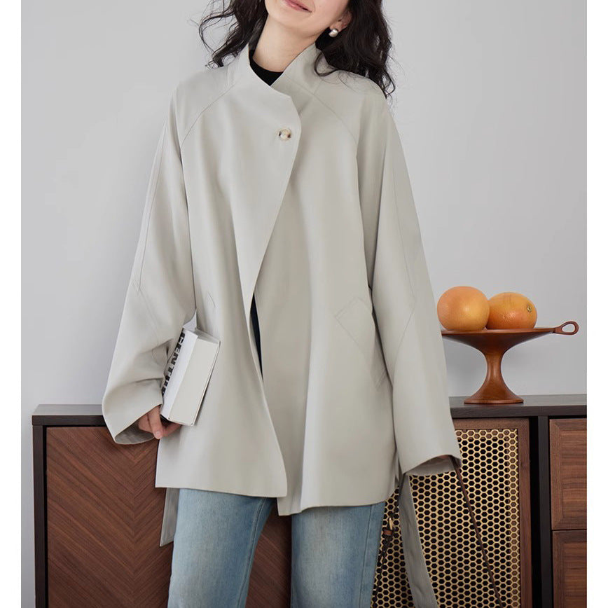 Women Loose-Fitting Jacket with Modern Details Mune Fashion