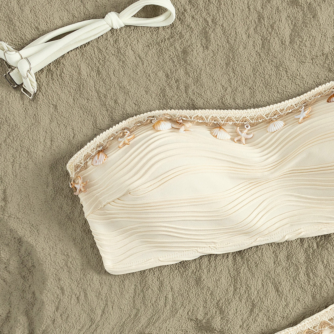 Women's bandeau bikini with shell decoration Mune Fashion