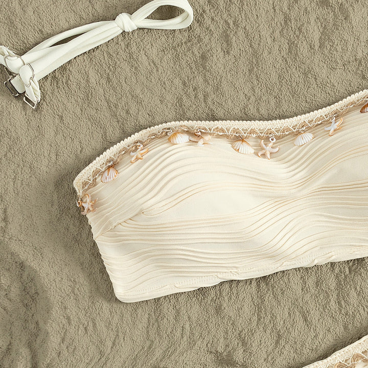Women's bandeau bikini with shell decoration Mune Fashion