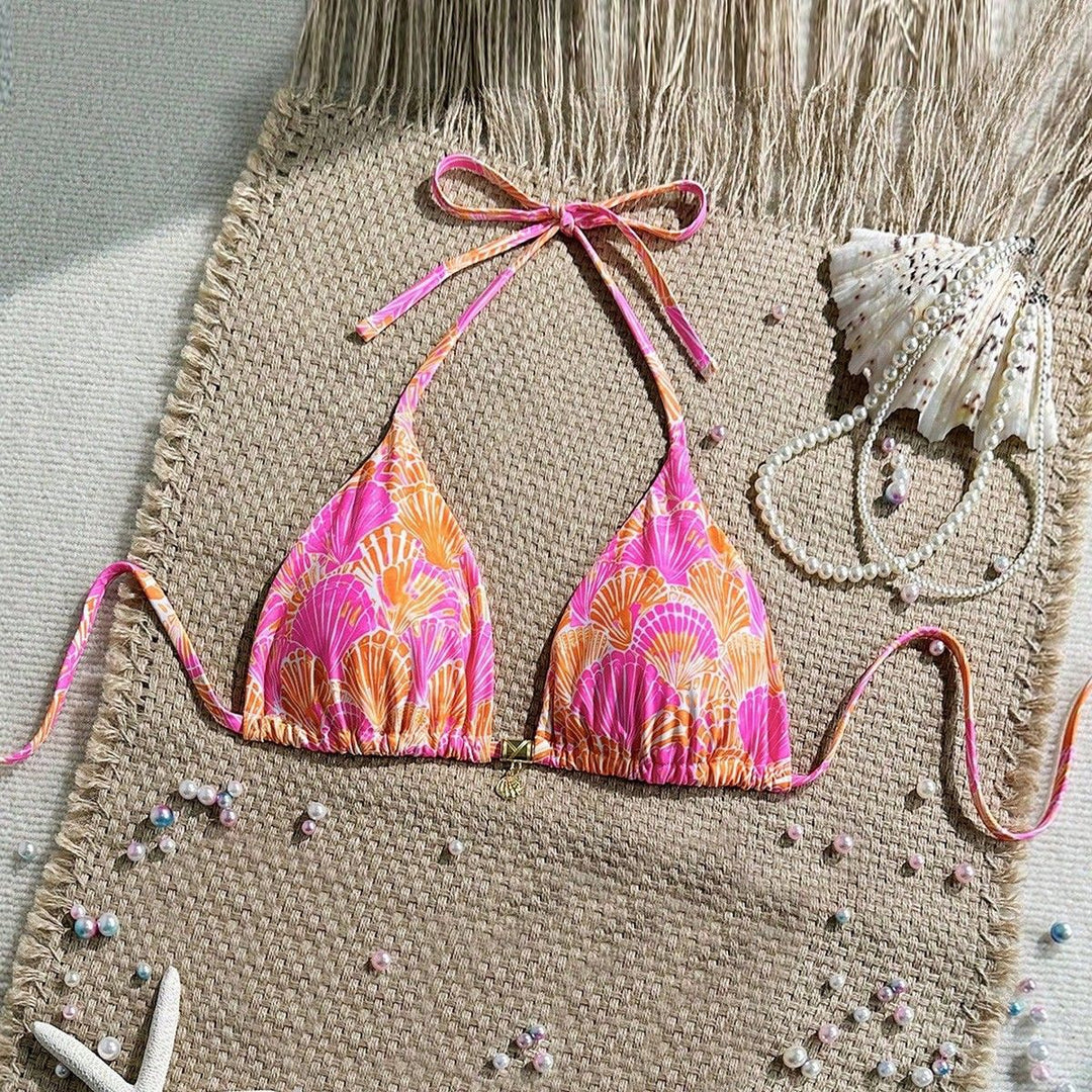 Women's Triangle Bikini Top with Ruffles Mune Fashion