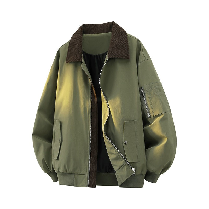 Men's Stylish Bomber Jacket with Cord Collar Mune Fashion