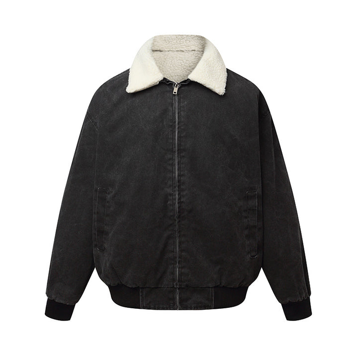 Unisex Padded Boxy Bomber Jacket with Teddy Collar Mune Fashion