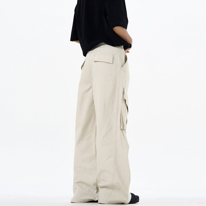 Men's wide technical multi-pocket cargo pants in palazzo cut Mune Fashion