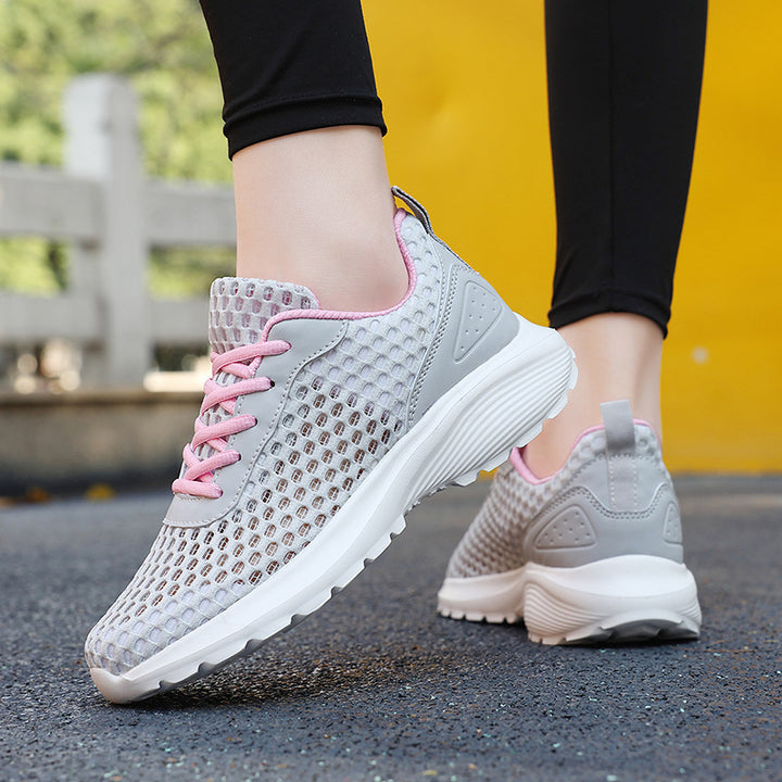 Ladies' lightweight three-dimensional mesh walking sneakers with viscoelastic insole and high-grip outsole Mune Fashion