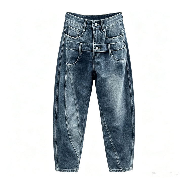 Women Oversized Jeans Mune Fashion