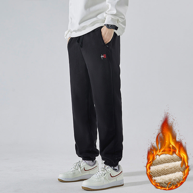 Men's Fleece Lined Sweatpants with Sherpa Lining and Elastic Cuffs Mune Fashion