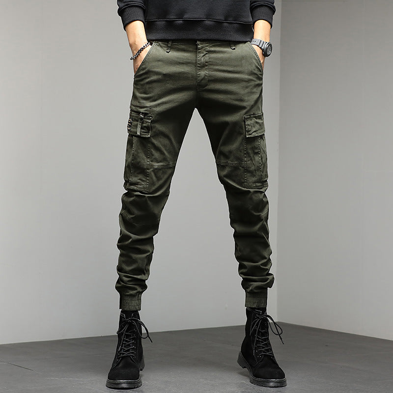 Men's cargo jogger pants in utility style with cuffs and multiple pockets Mune Fashion
