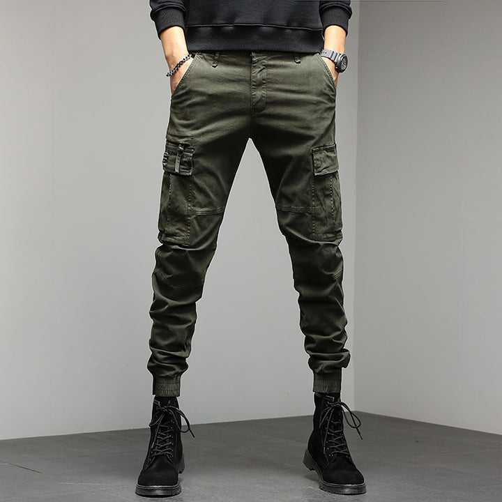 Men's cargo jogger pants in utility style with cuffs and multiple pockets Mune Fashion
