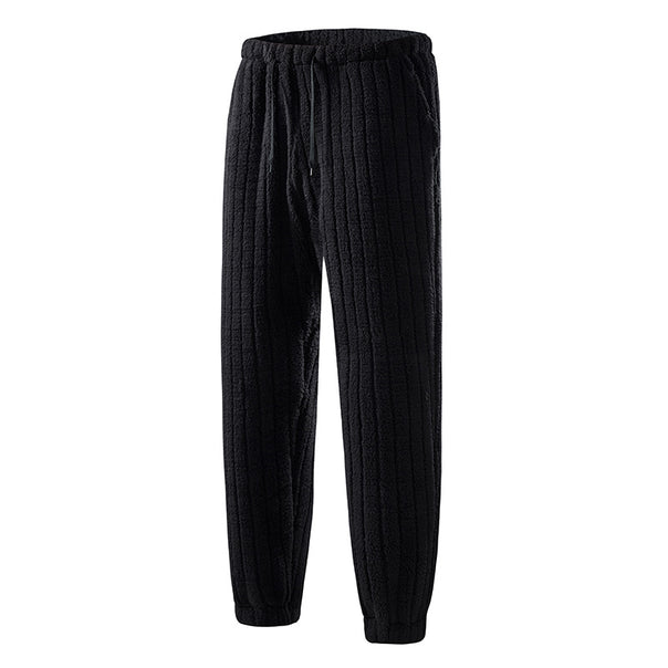 Damen Gefütterte Kuschelhose mit Rippstruktur, elastischem Bund und Tunnelzug Mune Fashion