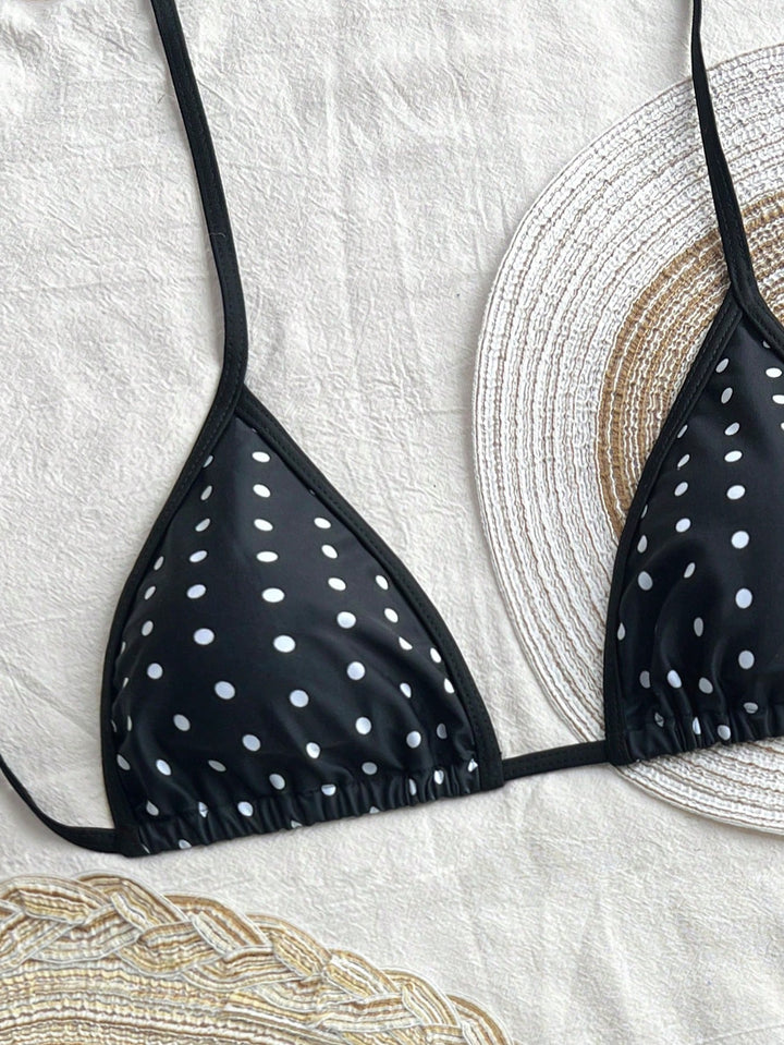 Ladies Triangle Bikini with Playful Ruffled Hem Mune Fashion