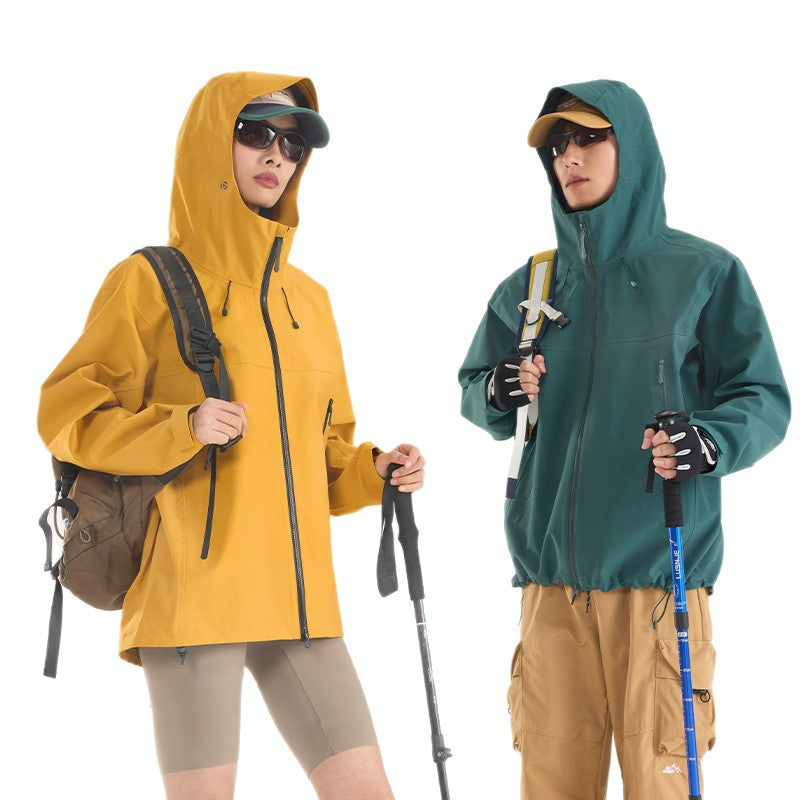 Women's Lightweight Technical Rain Jacket in Oversized Utility Cut with Adjustable Hood Mune Fashion