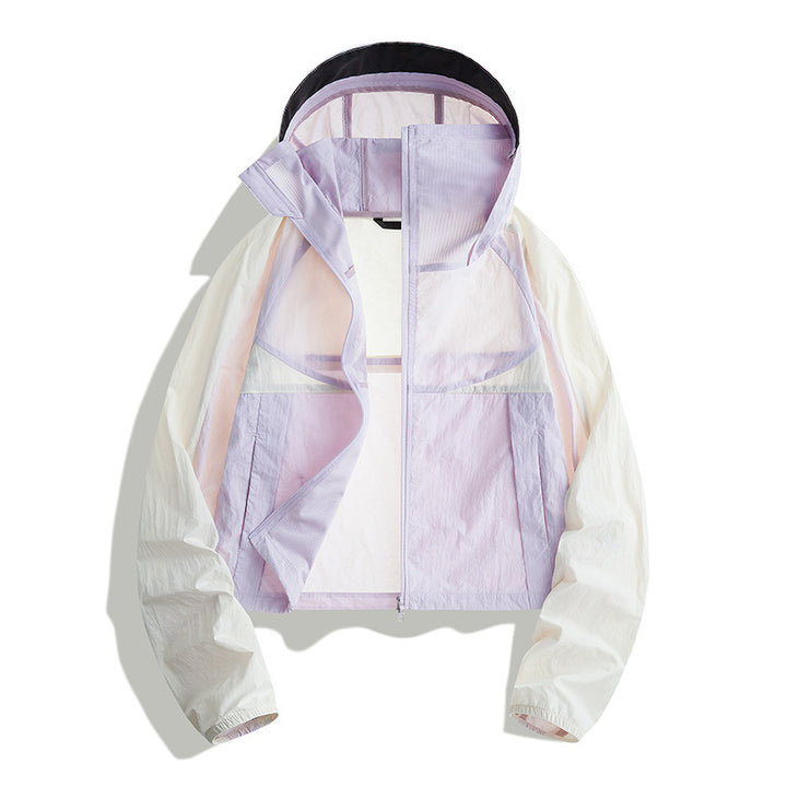 Women's lightweight functional jacket with breathable inserts and adjustable hood design Mune Fashion