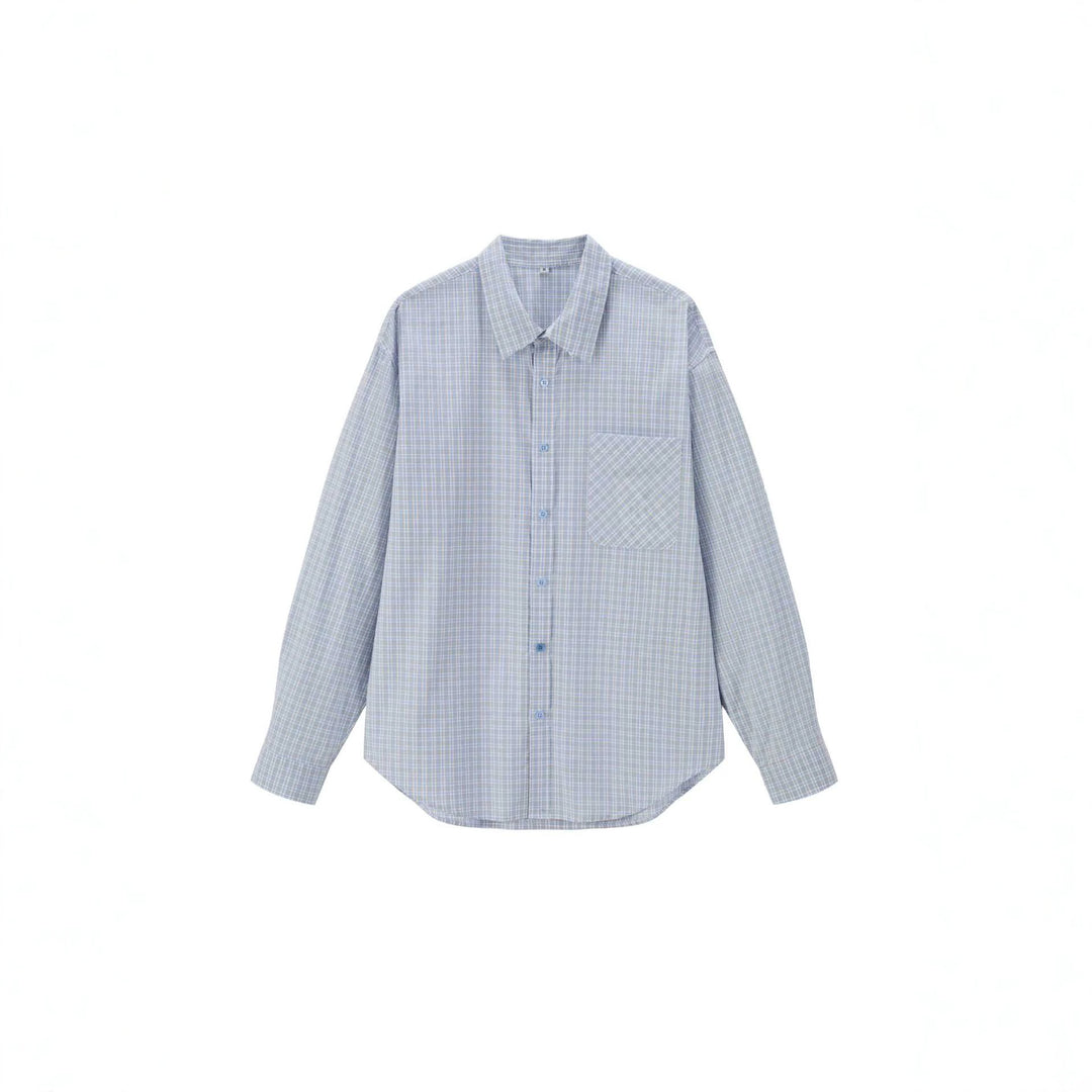 Unisex Oversized Check Shirt with Boxy Cut and Applied Chest Pocket Mune Fashion