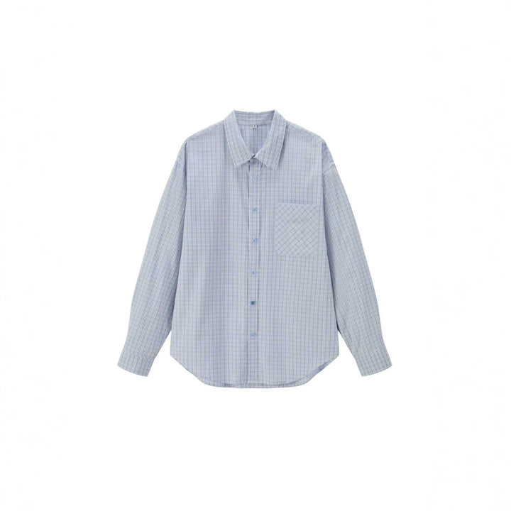 Unisex Oversized Check Shirt with Boxy Cut and Applied Chest Pocket Mune Fashion