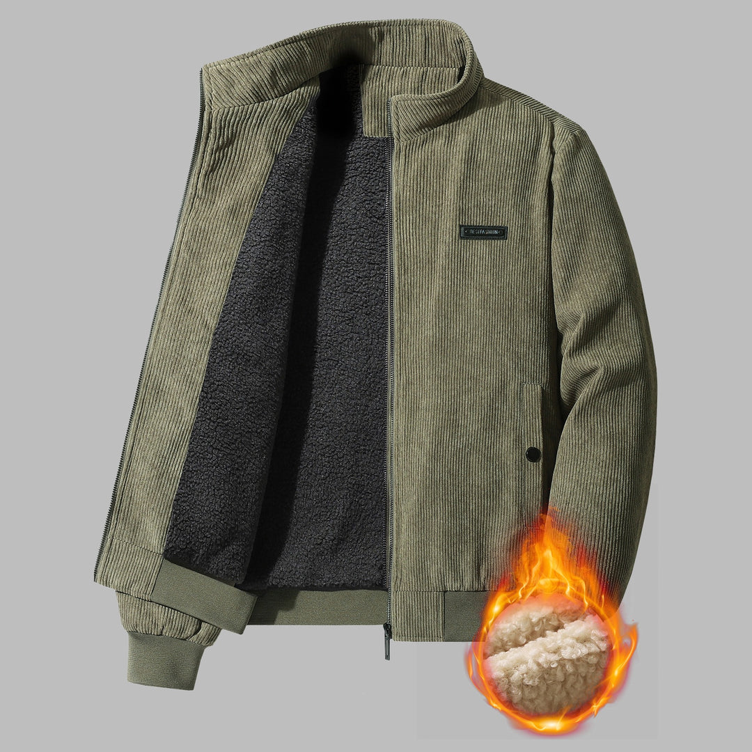 Men's Fashion Fleece Jacket in Cord Design Mune Fashion