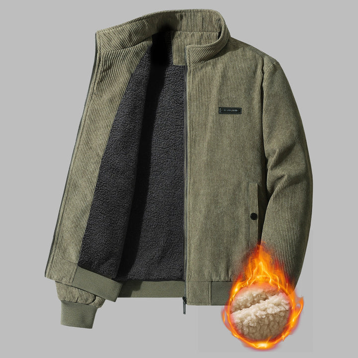 Men's Fashion Fleece Jacket in Cord Design Mune Fashion