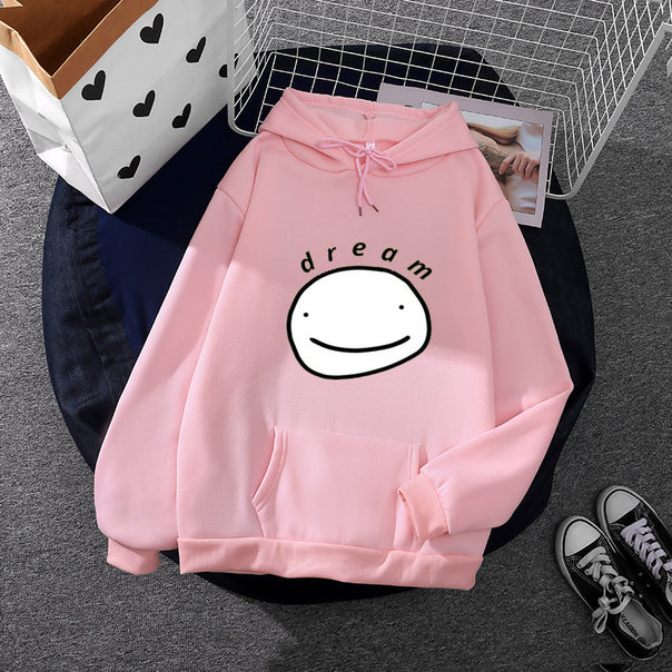 Unisex Oversized hoodie with minimalist smiley print, soft fleece lining, and practical kangaroo pocket Mune Fashion