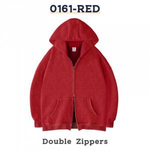 Unisex Oversized Hoodie Jacket with Double Zipper and Kangaroo Pockets Mune Fashion