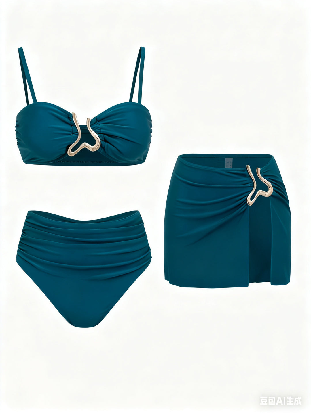 Women's bikini set with elegant wrap skirt and fashionable design Mune Fashion