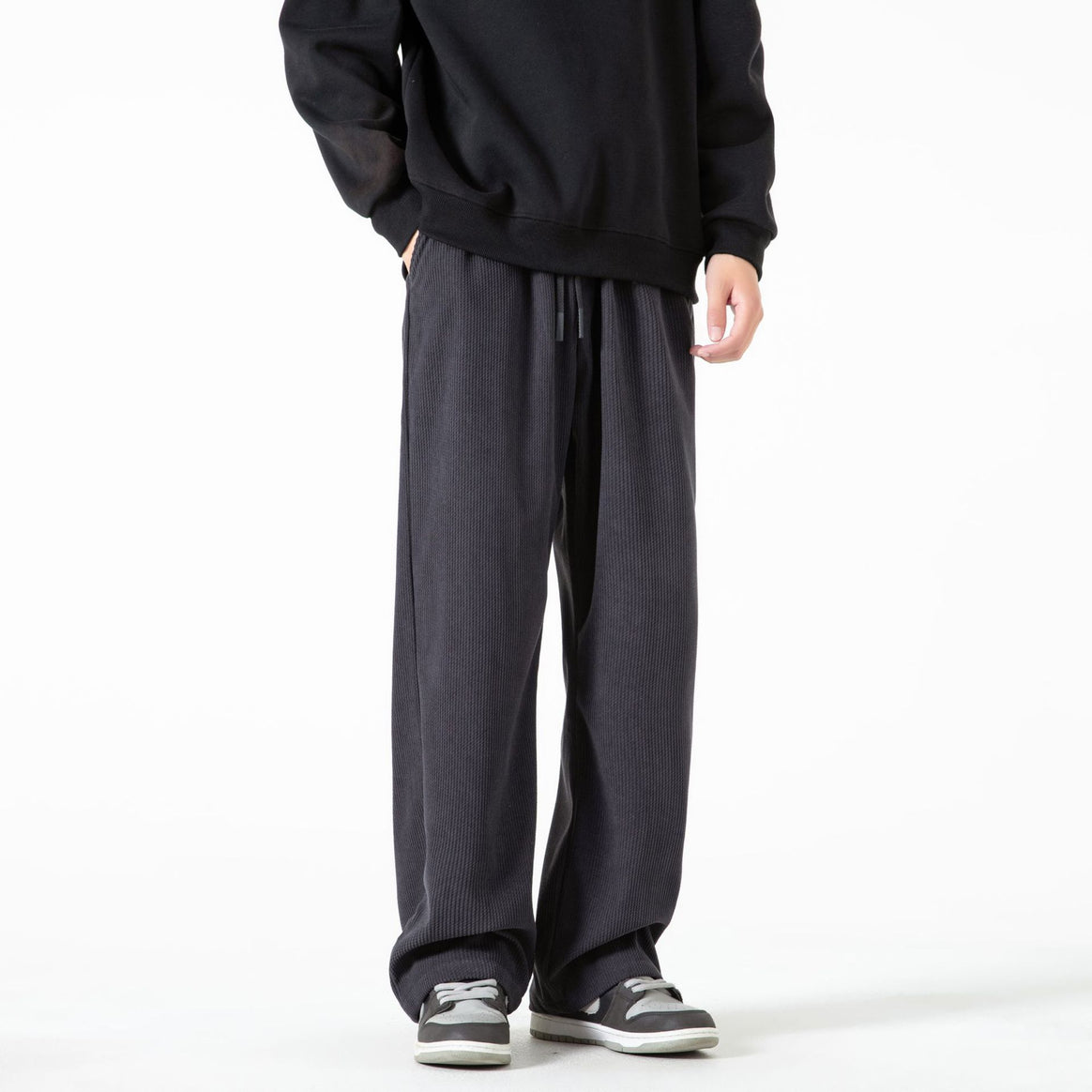 Damen Breit geschnittene Cordhose mit Tunnelzugbund und nachhaltigem Baumwollmix Mune Fashion