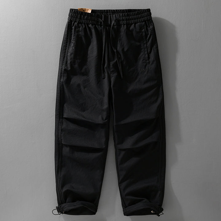 Men's Relaxed Jogger Chino with Drawstring Waist and Decorative Side Seams Mune Fashion