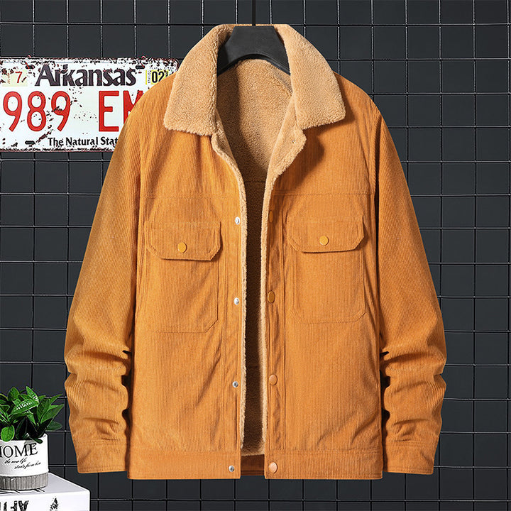 Men's cord jacket with soft fleece lining Mune Fashion