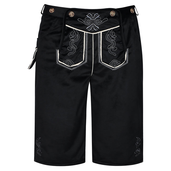 Men's short traditional trousers with embroidered front and comfort waistband Mune Fashion