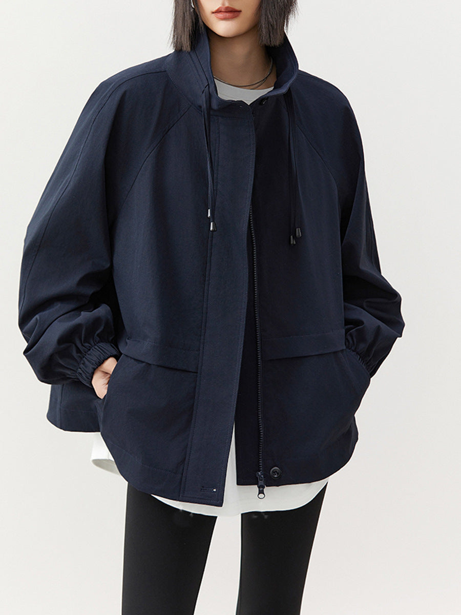 Women's casual transitional jacket with high collar Mune Fashion
